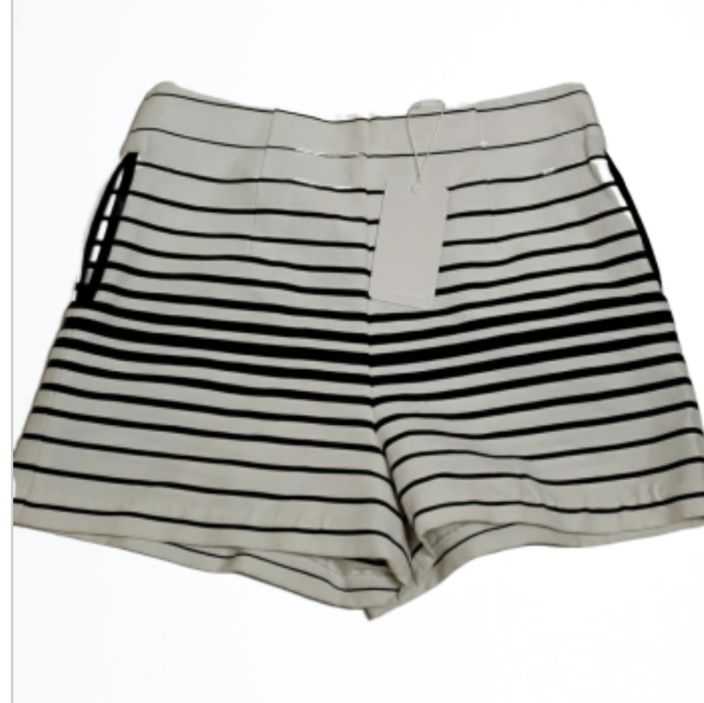 Mare Mare Black & White Striped Shorts Size XS NEW